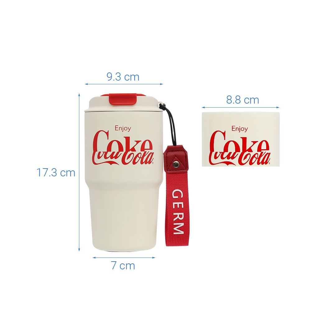 Ly giữ nhiệt 590 ml Enjoy Coca Cola GERM GPS-2123VP-CCEW Màu Trắng