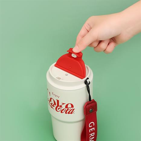 Ly giữ nhiệt 590 ml Enjoy Coca Cola GERM GPS-2123VP-CCEW Màu Trắng