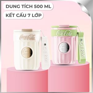 Ly giữ nhiệt inox 500 ml Huy Hiệu Coca Cola GERM GE-CK23AW-B66