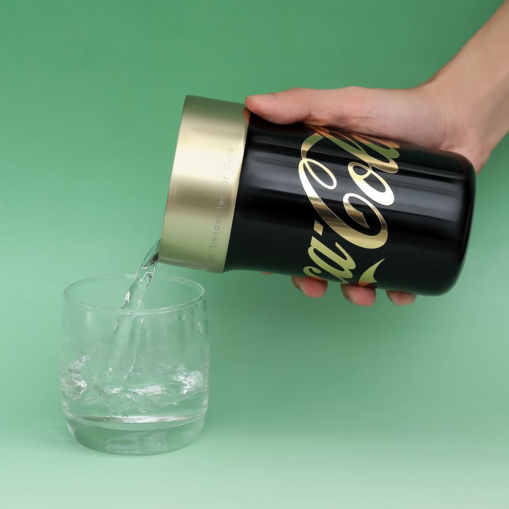 Ly giữ nhiệt inox 650 ml PPB Coca Cola GERM GE-CK24AW-B82 Màu Đen - Vàng