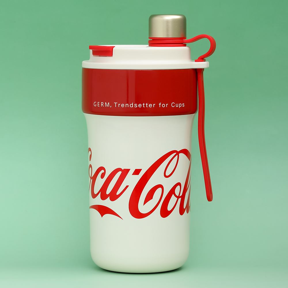 Ly giữ nhiệt inox 650 ml PPB Coca Cola GERM GE-CK24AW-B82 Màu Trắng - Đỏ