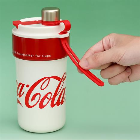 Ly giữ nhiệt inox 650 ml PPB Coca Cola GERM GE-CK24AW-B82 Màu Trắng - Đỏ