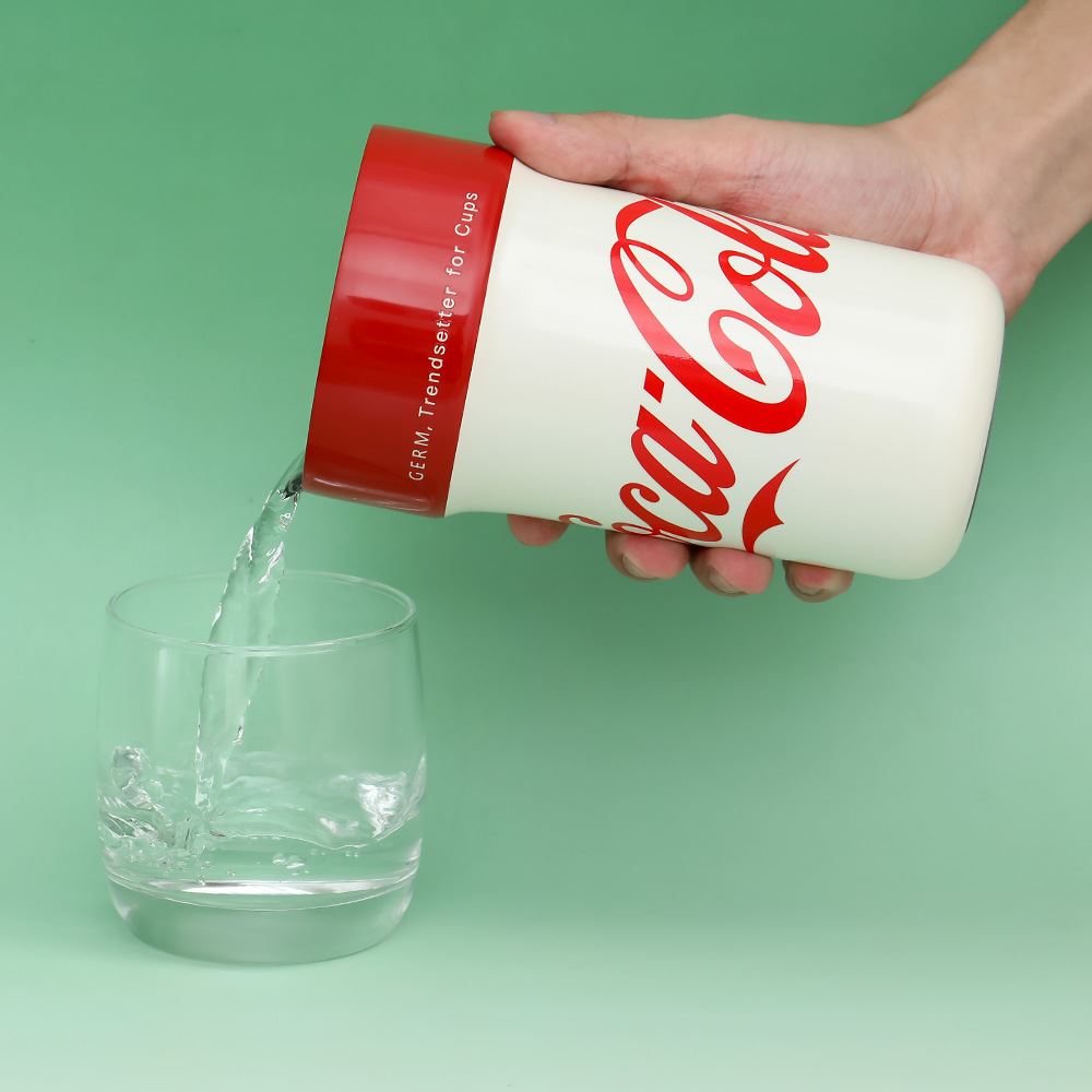 Ly giữ nhiệt inox 650 ml PPB Coca Cola GERM GE-CK24AW-B82 Màu Trắng - Đỏ