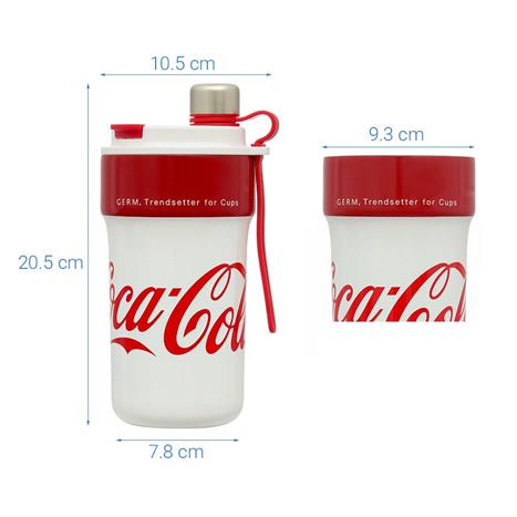 Ly giữ nhiệt inox 650 ml PPB Coca Cola GERM GE-CK24AW-B82 Màu Trắng - Đỏ