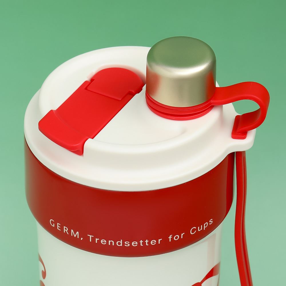 Ly giữ nhiệt inox 650 ml PPB Coca Cola GERM GE-CK24AW-B82 Màu Trắng - Đỏ