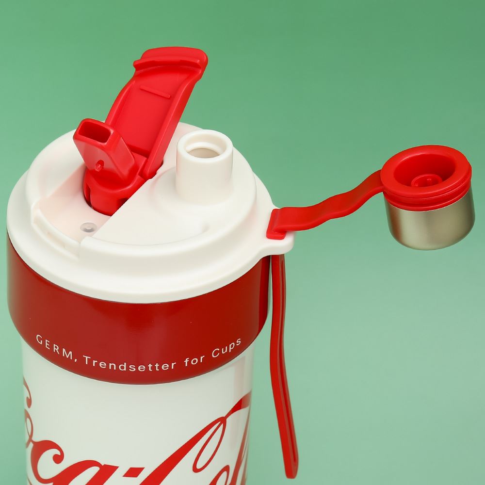 Ly giữ nhiệt inox 650 ml PPB Coca Cola GERM GE-CK24AW-B82 Màu Trắng - Đỏ