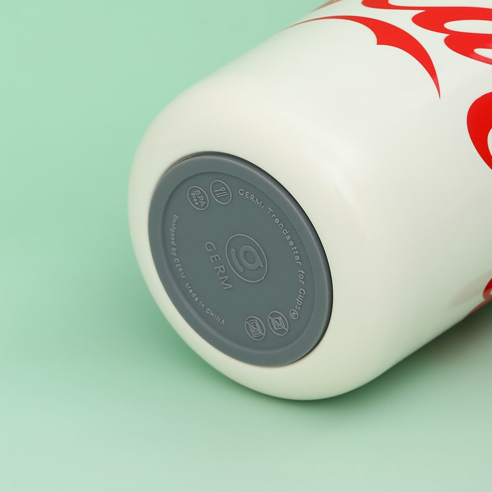 Ly giữ nhiệt inox 650 ml PPB Coca Cola GERM GE-CK24AW-B82 Màu Trắng - Đỏ