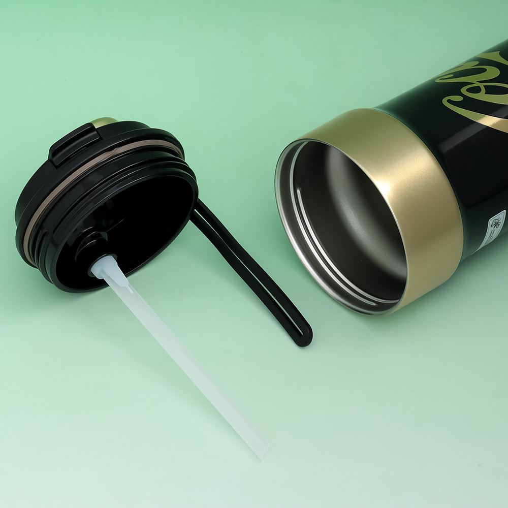 Ly giữ nhiệt inox 650 ml PPB Coca Cola GERM GE-CK24AW-B82 Màu Đen - Vàng