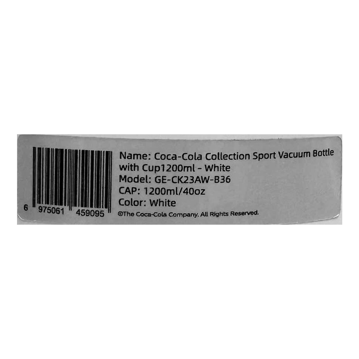 Ly giữ nhiệt inox 1200 ml Max Coca Cola GERM GE-CK23AW-B36 Màu Trắng