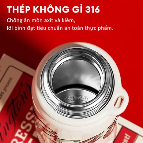 Ly giữ nhiệt inox 580 ml Max Coca Cola GERM GE-CK24AW-B86 Màu Đỏ