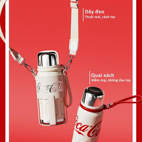 Ly giữ nhiệt inox 580 ml Max Coca Cola GERM GE-CK24AW-B86 Màu Đỏ