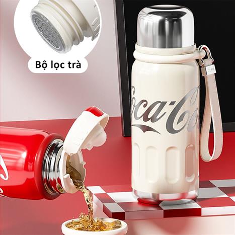 Ly giữ nhiệt inox 580 ml Max Coca Cola GERM GE-CK24AW-B86 Màu Đỏ