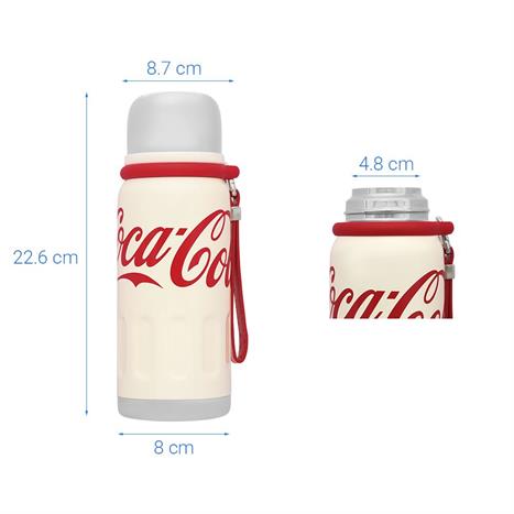 Ly giữ nhiệt inox 580 ml Max Coca Cola GERM GE-CK24AW-B86 Màu Trắng - Đỏ
