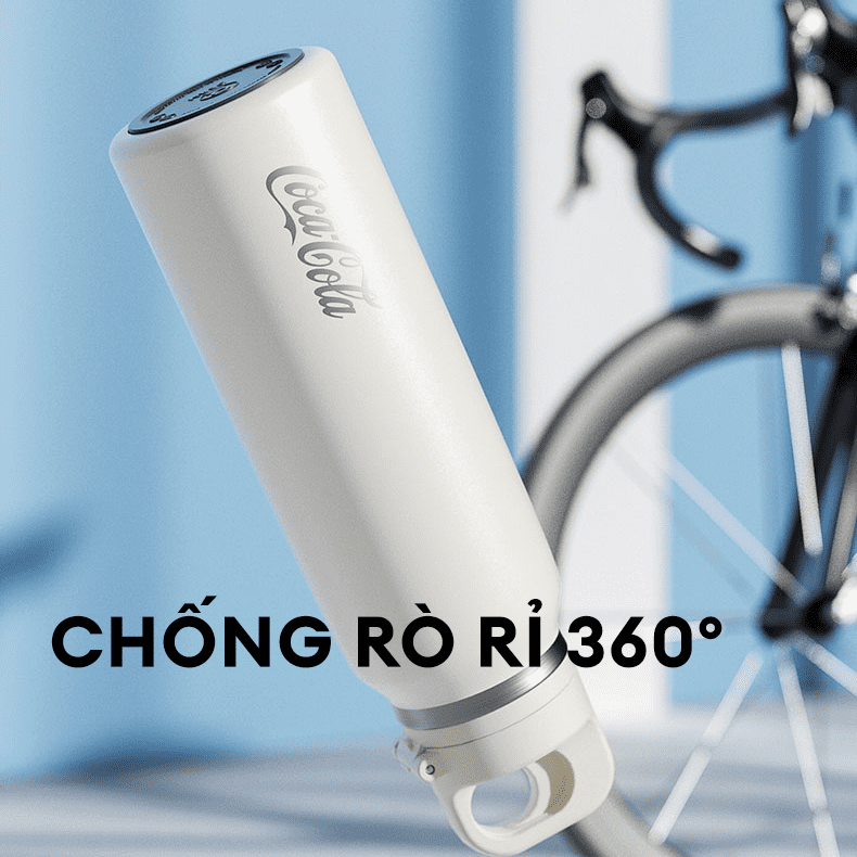 Ly giữ nhiệt inox 600 ml Nhẫn Coca Cola GERM GE-CK24AW-B96 Màu Đen