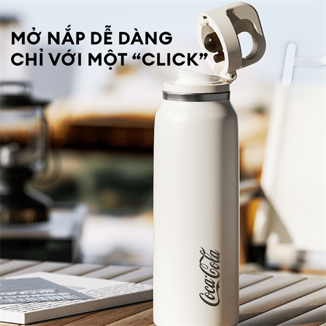 Ly giữ nhiệt inox 600 ml Nhẫn Coca Cola GERM GE-CK24AW-B96 Màu Trắng