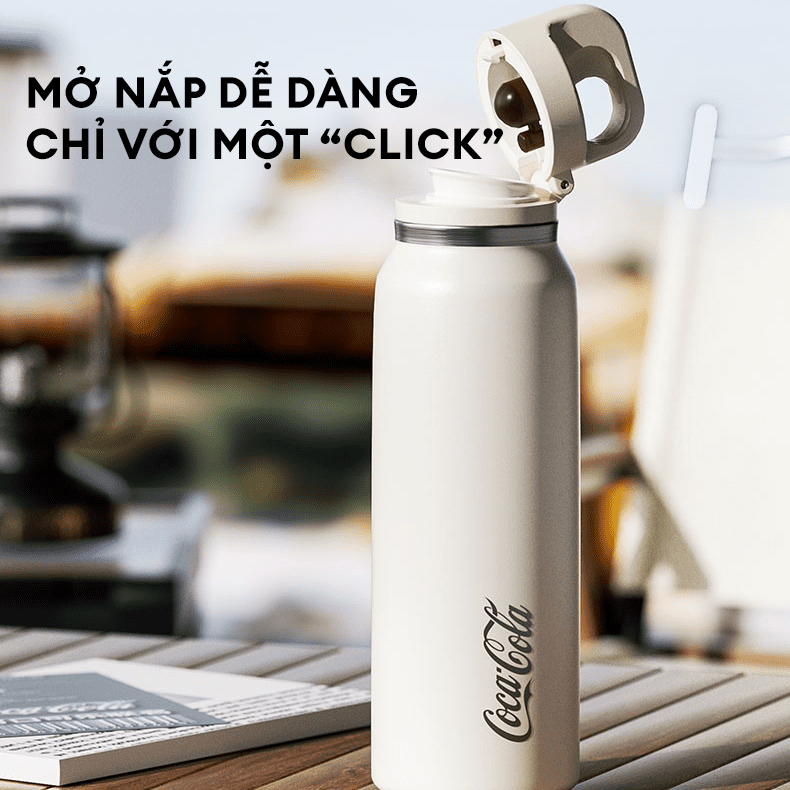 Ly giữ nhiệt inox 600 ml Nhẫn Coca Cola GERM GE-CK24AW-B96 Màu Đen