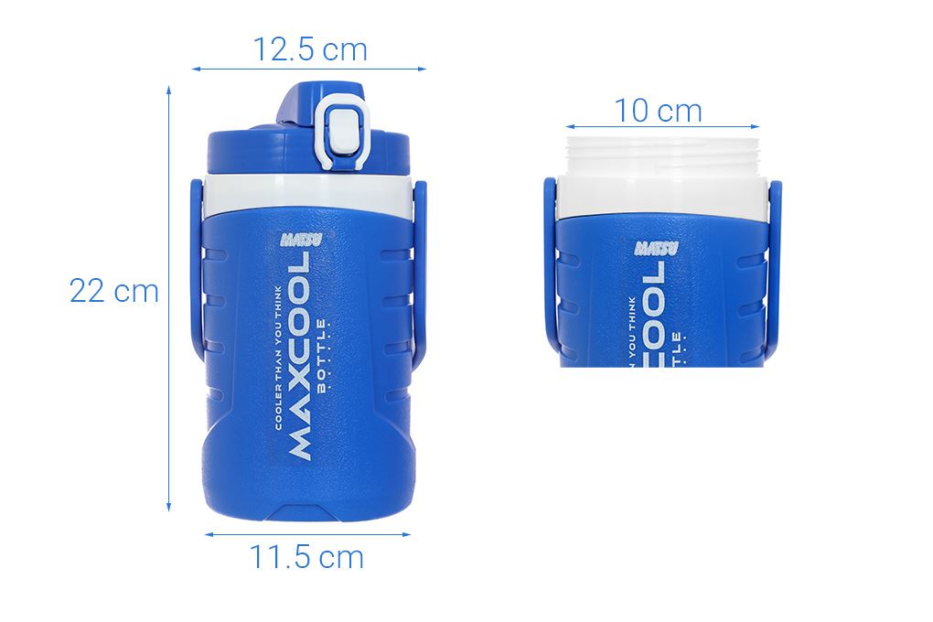 Bình giữ nhiệt nhựa 1000 ml Duy Tân Maxcool Màu Xanh dương đậm