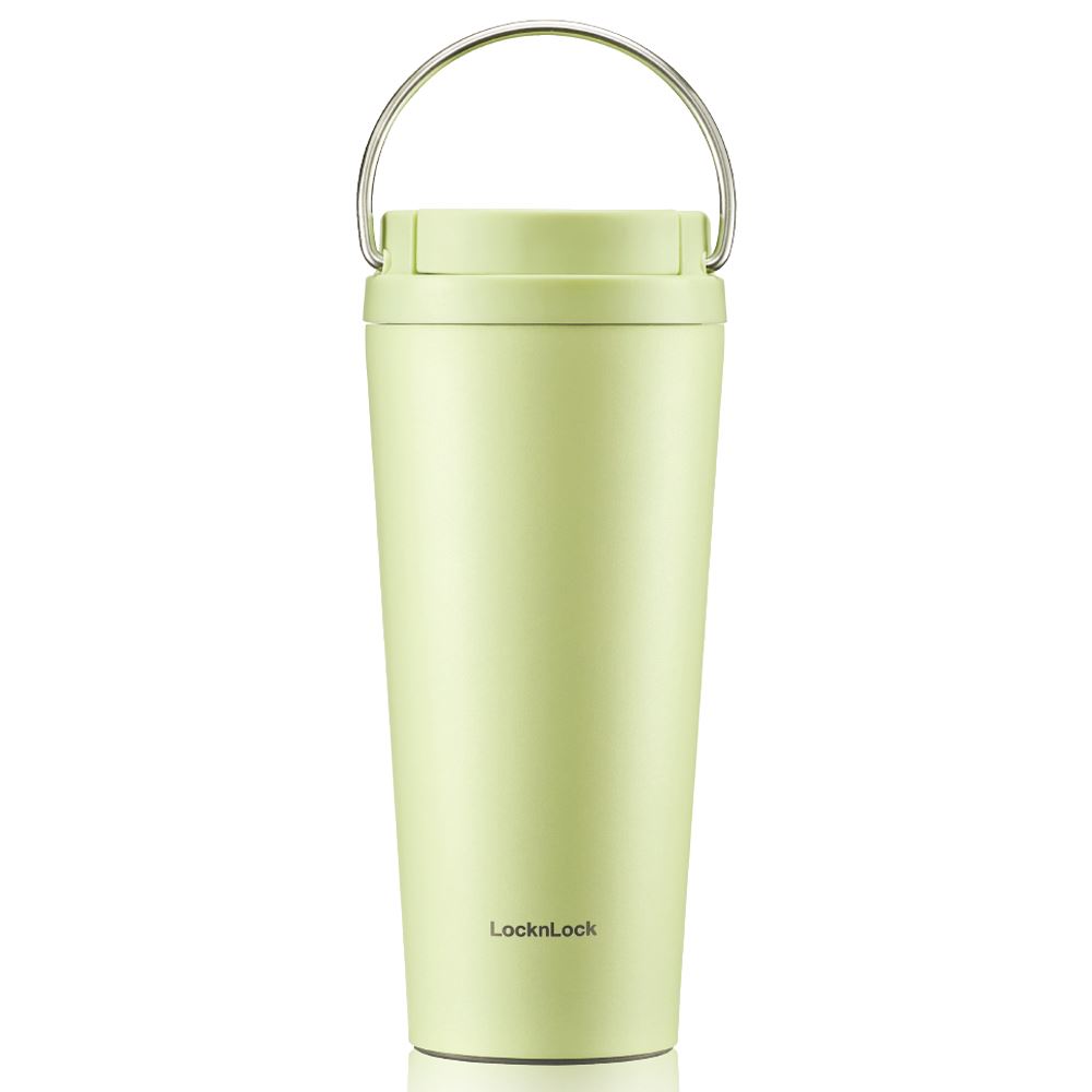 Bình giữ nhiệt Inox 550 ml Lock&Lock Bucket One Touch LHC3345GRN Màu Xanh lá