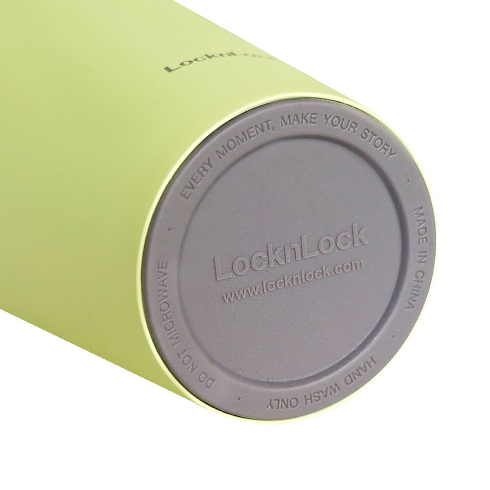 Bình giữ nhiệt Inox 550 ml Lock&Lock Bucket One Touch LHC3345GRN Màu Xanh lá
