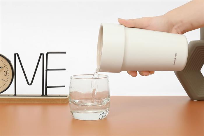 Bình giữ nhiệt Inox 710 ml Metro Cafe Top Handle Lock&Lock LHC4416WHT Màu Trắng