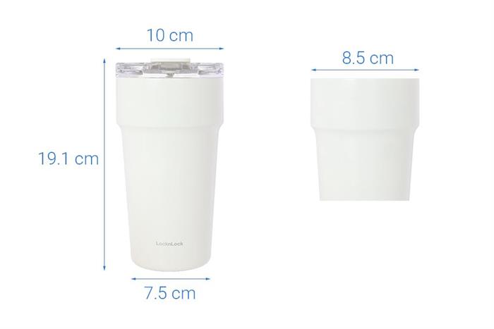Bình giữ nhiệt Inox 710 ml Metro Cafe Top Handle Lock&Lock LHC4416WHT Màu Trắng