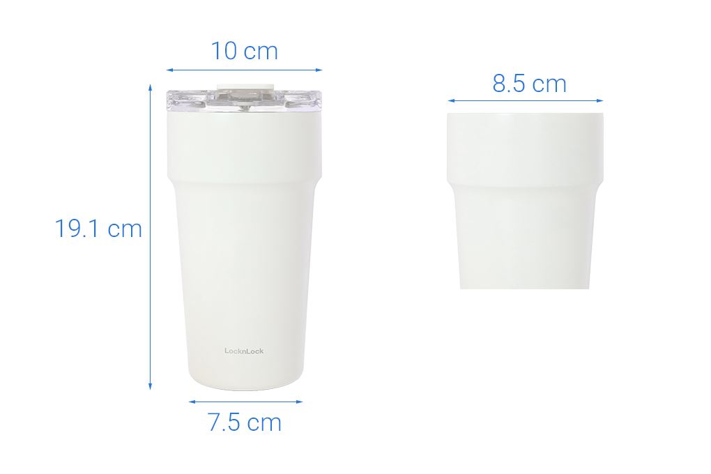 Bình giữ nhiệt Inox 710 ml Metro Cafe Top Handle Lock&Lock LHC4416WHT Màu Trắng