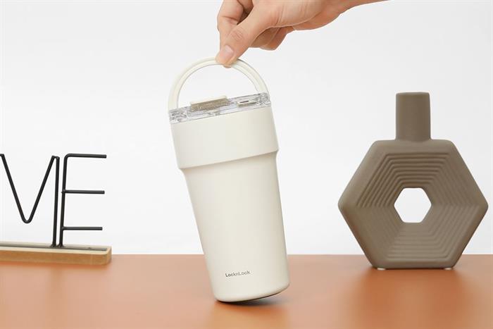 Bình giữ nhiệt Inox 710 ml Metro Cafe Top Handle Lock&Lock LHC4416WHT Màu Trắng