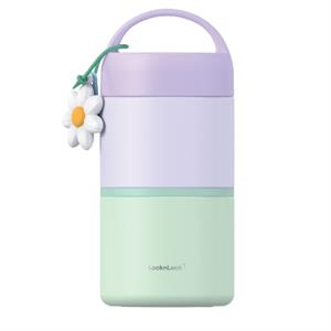 Bộ 2 hộp cơm giữ nhiệt Inox 330, 520 ml LocknLock LHC8055VOL