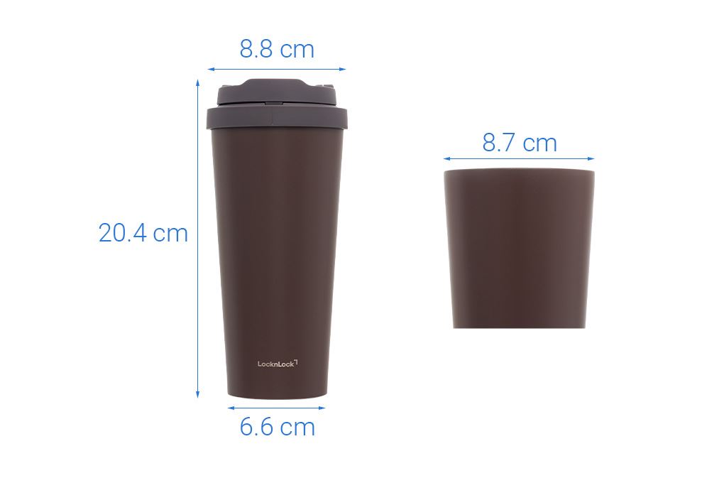 Ly giữ nhiệt Inox 550 ml Lock&Lock LHC3414DBRW Màu Nâu đậm