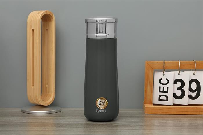 Bình giữ nhiệt Inox 500 ml Delites A213 Màu Xám đậm