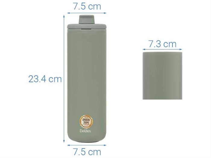 Bình giữ nhiệt Inox 600 ml Delites Y71 Màu Xanh lá