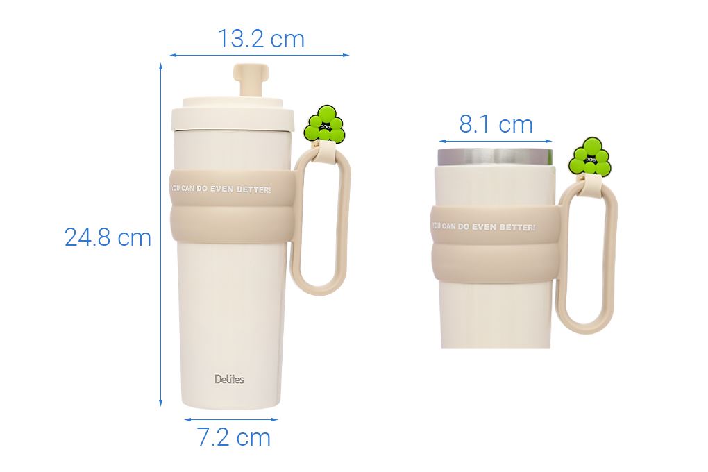 Ly giữ nhiệt Inox phủ ceramic 750 ml Delites XB-24193 Màu Màu be