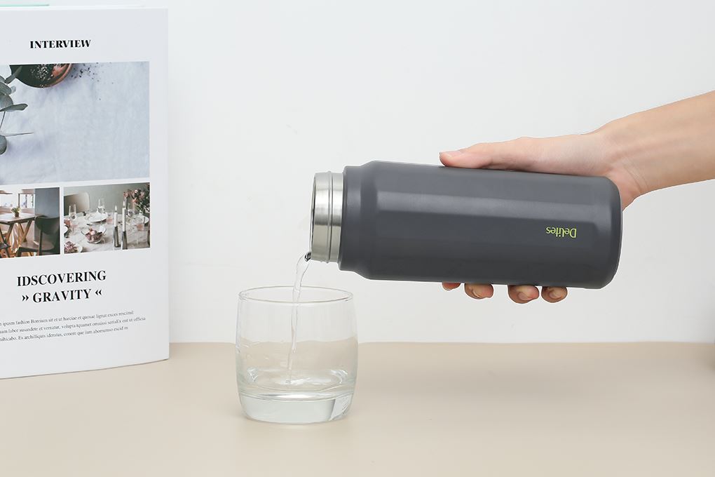 Bình giữ nhiệt Inox 670 ml Delites DB-23650 Màu Xám đậm