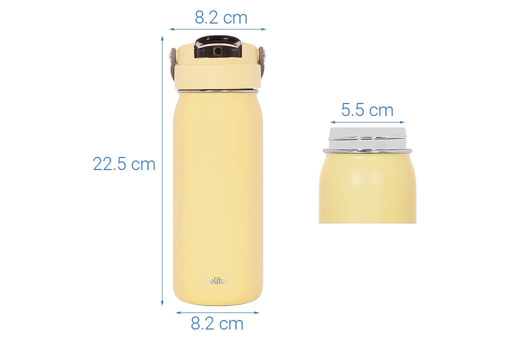 Bình giữ nhiệt Inox 630 ml Delites XB-25130 Màu Vàng