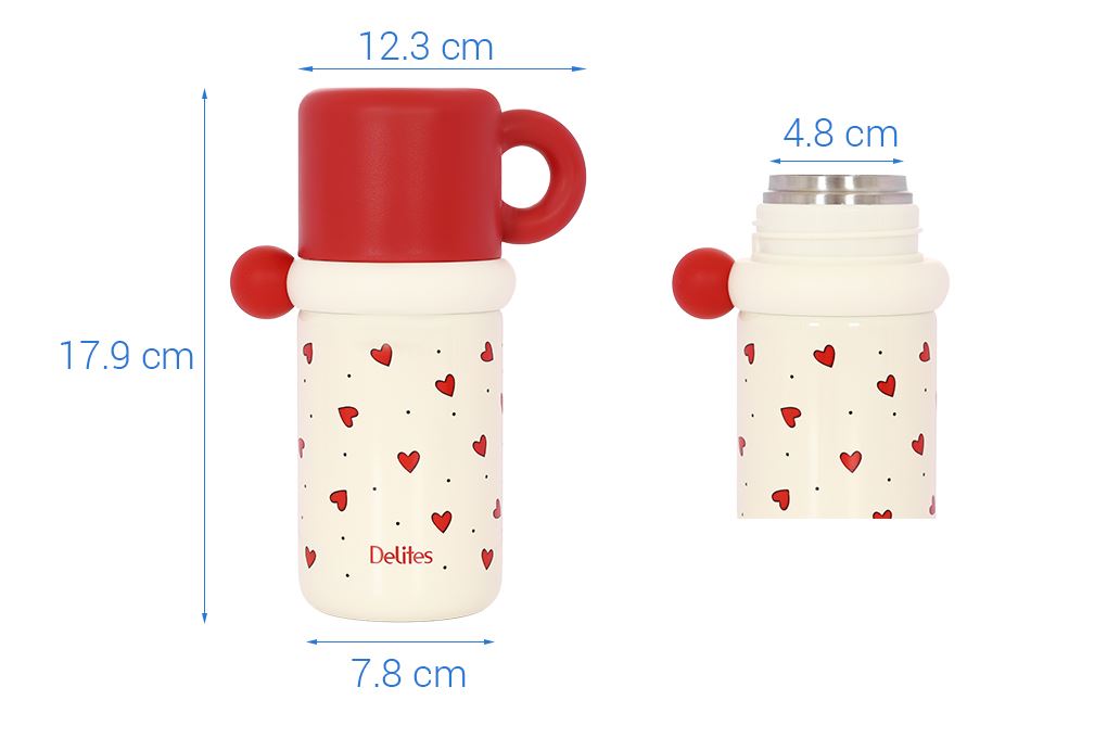 Bình giữ nhiệt Inox 350 ml Delites XB-25172 Màu Đỏ