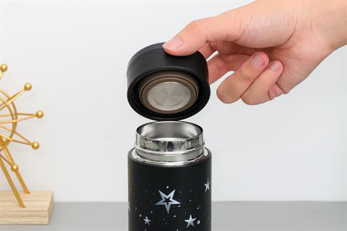 Bình giữ nhiệt Inox 370 ml Delites XB-24110 Đen Màu Đen