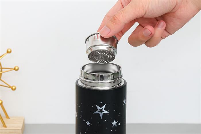 Bình giữ nhiệt Inox 370 ml Delites XB-24110 Đen Màu Đen