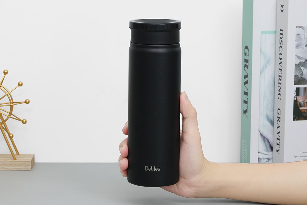 Bình giữ nhiệt Inox 510ml Delites XB-25152A Đen Màu Đen