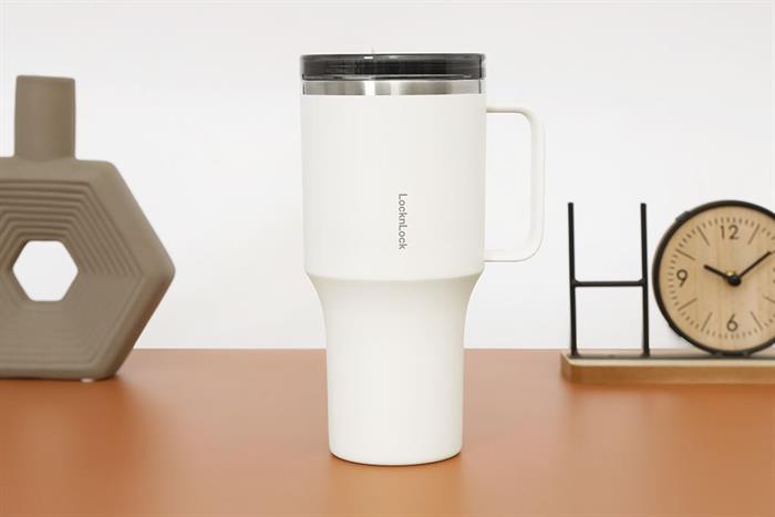 Bình giữ nhiệt Inox 820 ml Metro King Tumbler Lock&Lock LHC4326IVY Màu Trắng