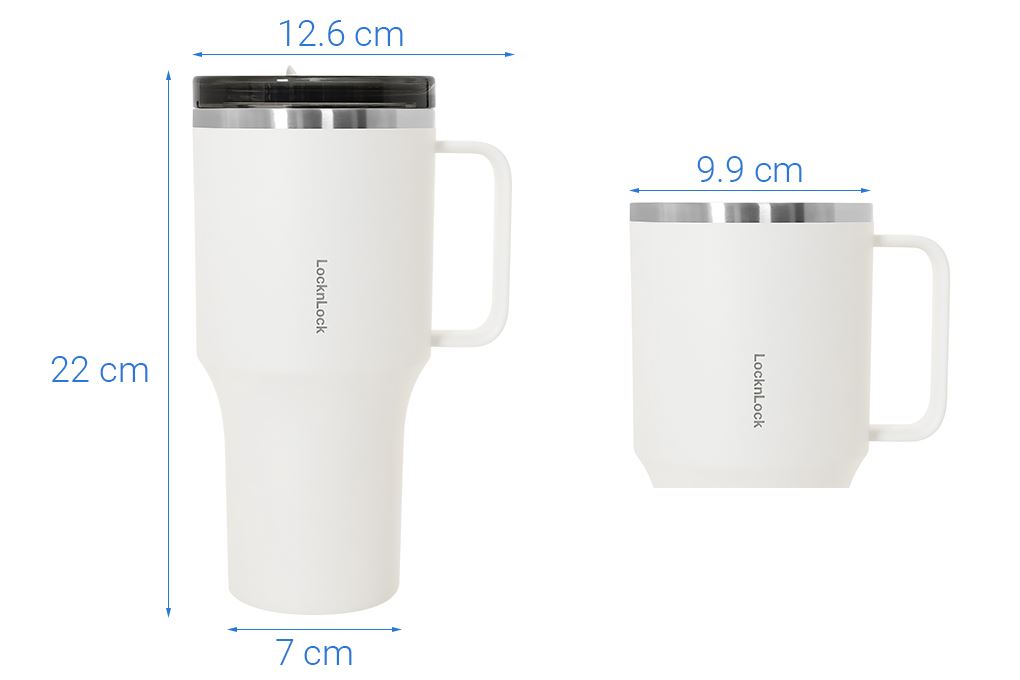 Bình giữ nhiệt Inox 820 ml Metro King Tumbler Lock&Lock LHC4326IVY Màu Trắng