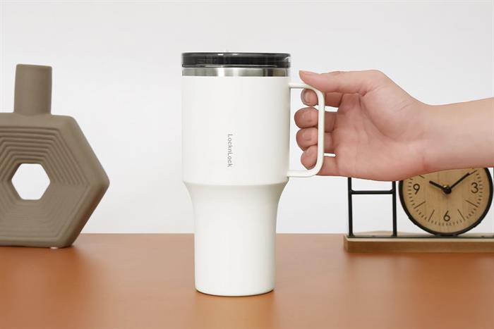 Bình giữ nhiệt Inox 820 ml Metro King Tumbler Lock&Lock LHC4326IVY Màu Trắng