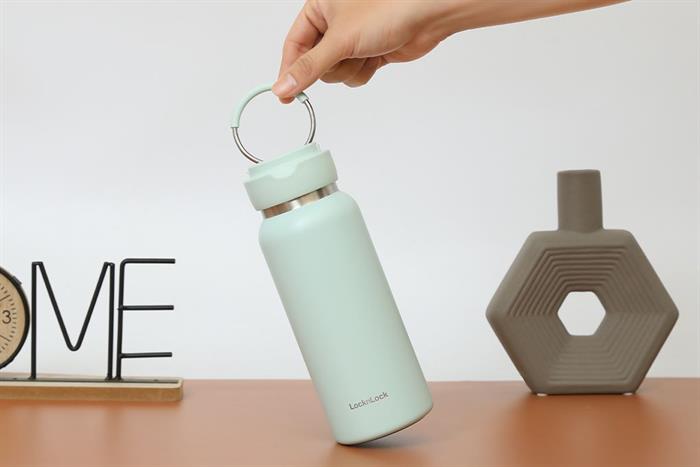 Bình giữ nhiệt Inox 650ml Sling Ring Tumbler Lock&Lock LHC4321MIT Màu Xanh Bạc Hà