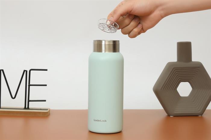 Bình giữ nhiệt Inox 650ml Sling Ring Tumbler Lock&Lock LHC4321MIT Màu Xanh Bạc Hà