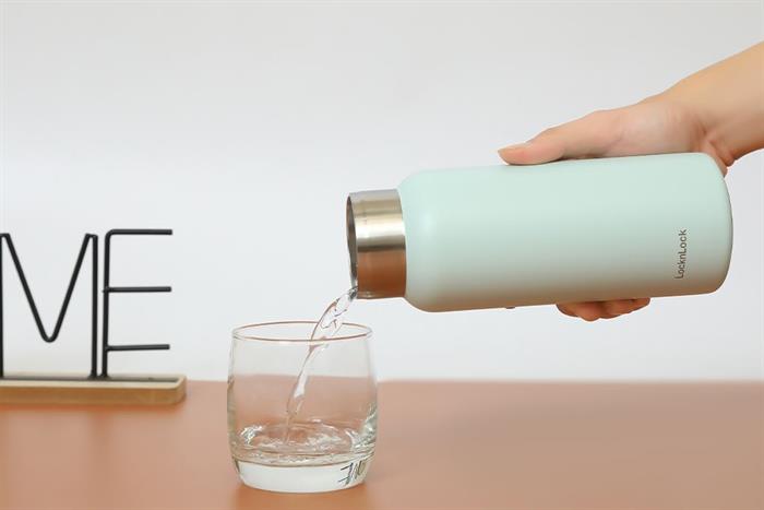 Bình giữ nhiệt Inox 650ml Sling Ring Tumbler Lock&Lock LHC4321MIT Màu Xanh Bạc Hà