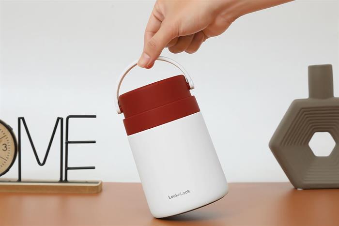 Hộp cơm giữ nhiệt Inox 700ml Lock&Lock HC8042RED Màu Đỏ