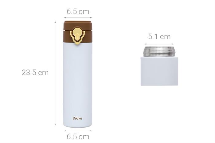 Bình giữ nhiệt Inox 480 ml Delites LTR-48LK3 Màu Xanh dương nhạt
