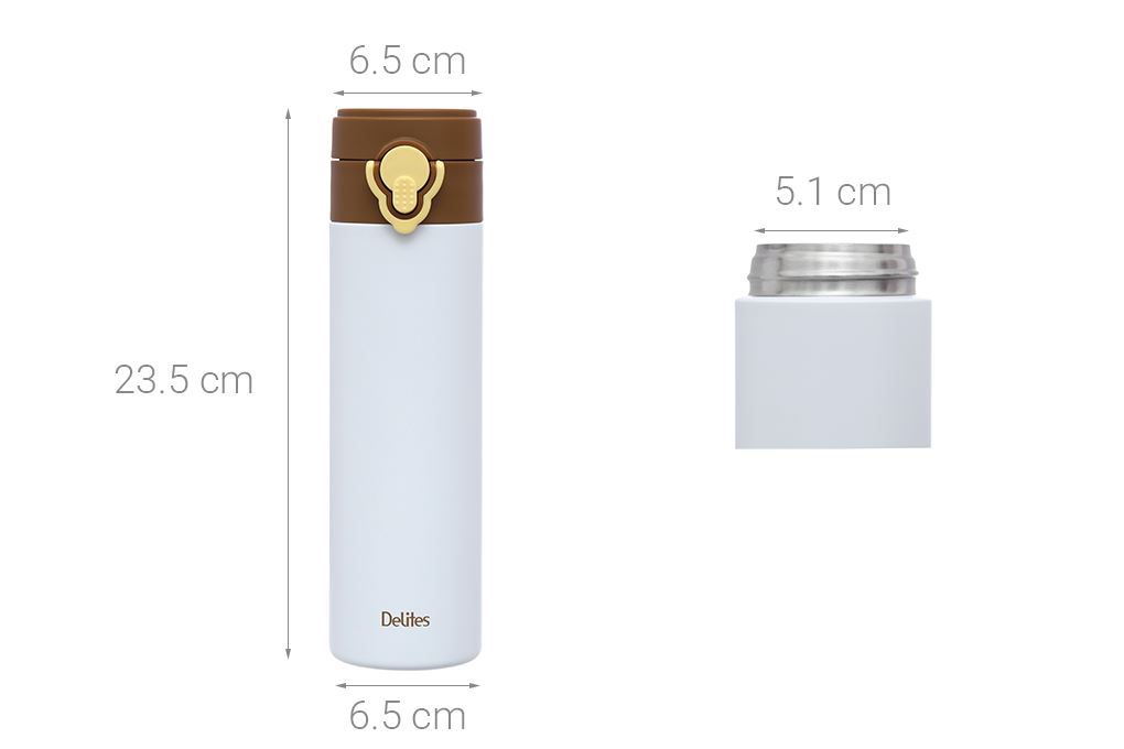Bình giữ nhiệt Inox 480 ml Delites LTR-48LK3 Màu Xanh dương nhạt