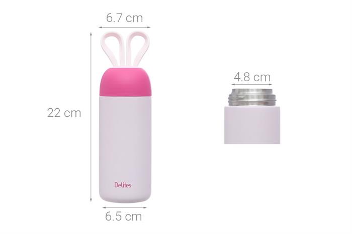 Bình giữ nhiệt Inox 350ml Delites LTD-35MT Màu Hồng