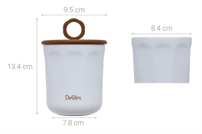 Ly giữ nhiệt Inox 230ml Delites LTH-23KH Màu Xanh dương nhạt