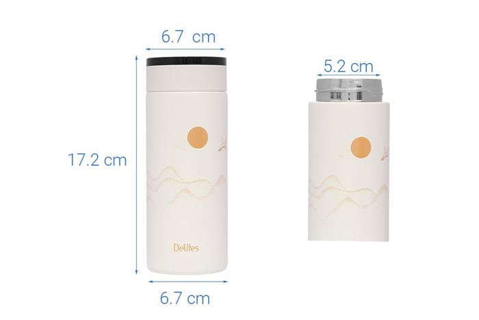Bình giữ nhiệt Inox 370 ml Delites XB-24110A Màu Trắng